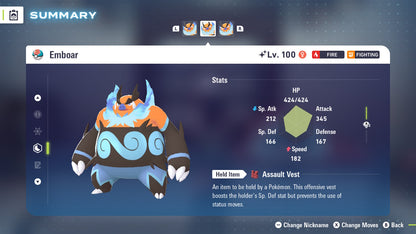 Pokemon Legends ZA Shiny Emboar 6IV-EV Trained - Pokemon4Ever