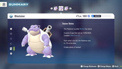 Pokemon Legends ZA Shiny Blastoise 6IV-EV Trained - Pokemon4Ever