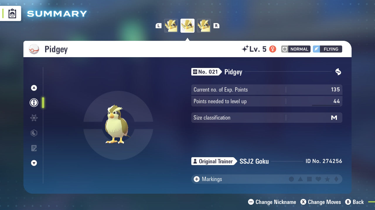 Pokemon Legends ZA Shiny Pidgey 6IV-EV Trained - Pokemon4Ever