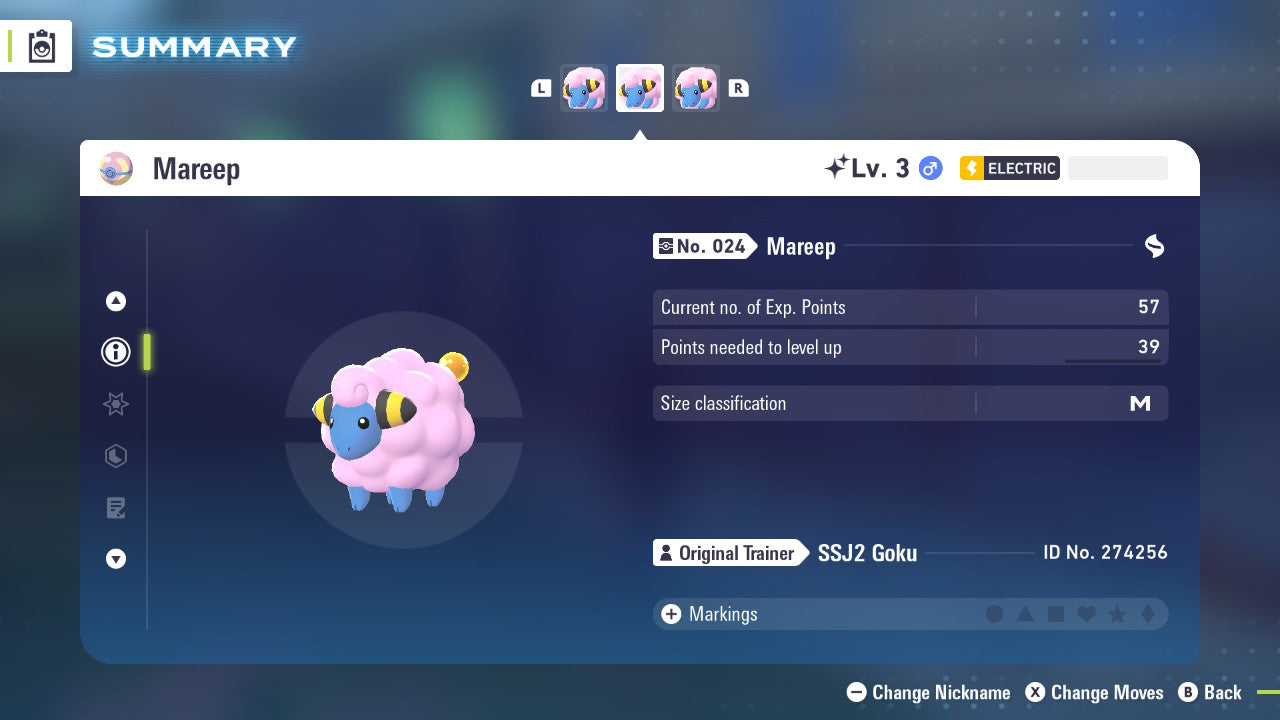 Pokemon Legends ZA Shiny Mareep 6IV-EV Trained - Pokemon4Ever