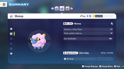 Pokemon Legends ZA Shiny Mareep 6IV-EV Trained - Pokemon4Ever