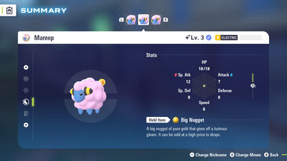 Pokemon Legends ZA Shiny Mareep 6IV-EV Trained - Pokemon4Ever
