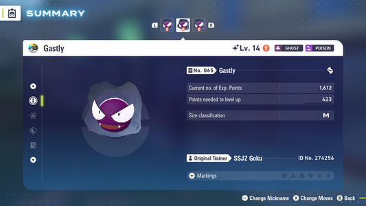 Pokemon Legends ZA Shiny Gastly 6IV-EV Trained - Pokemon4Ever