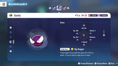 Pokemon Legends ZA Shiny Gastly 6IV-EV Trained - Pokemon4Ever