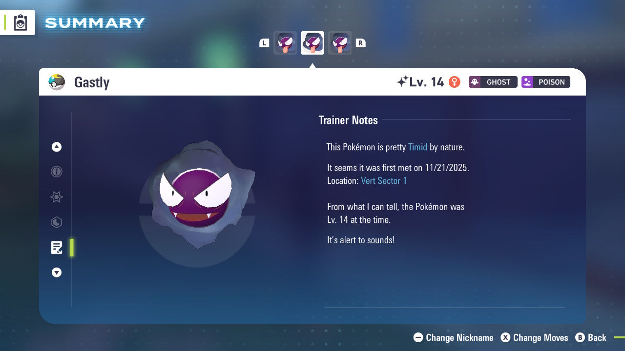 Pokemon Legends ZA Shiny Gastly 6IV-EV Trained - Pokemon4Ever