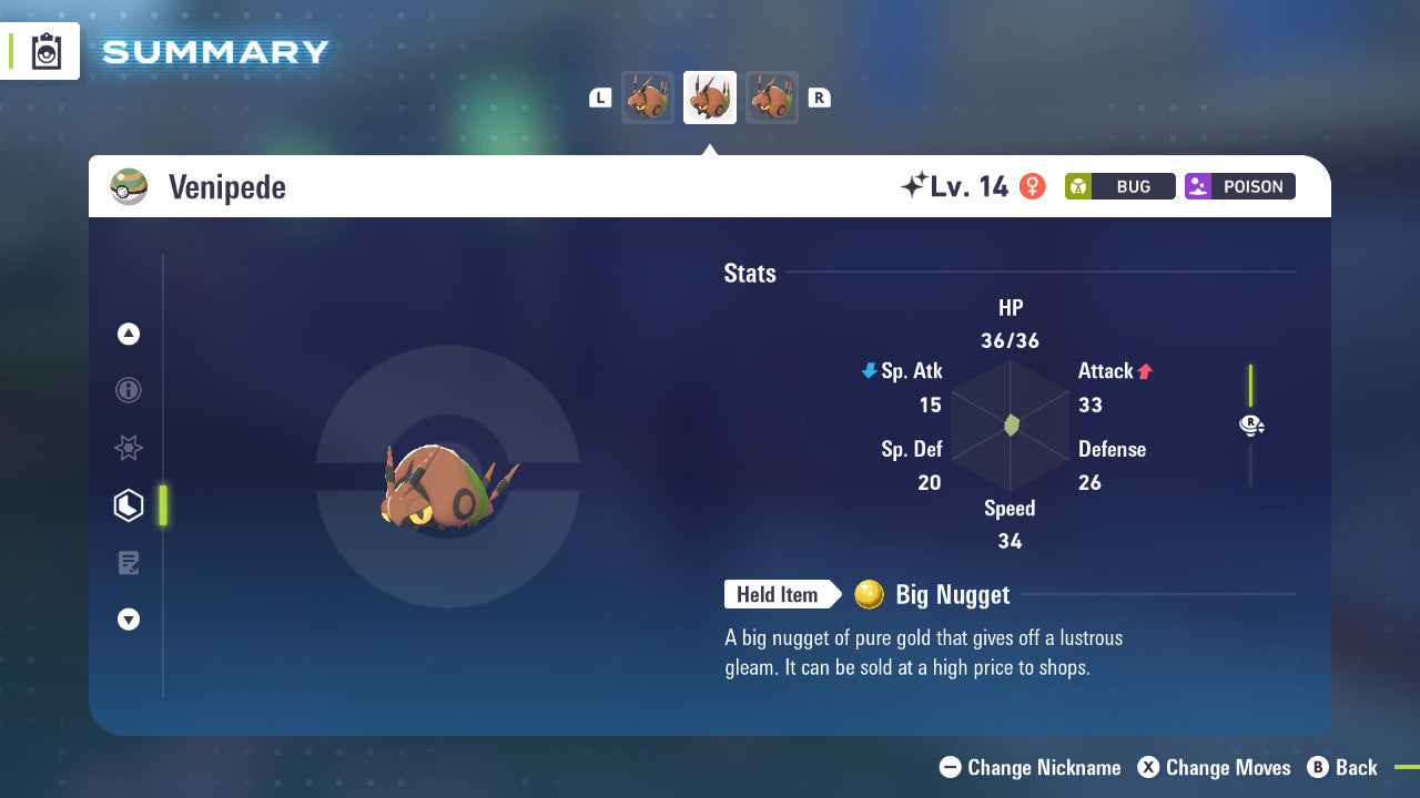 Pokemon Legends ZA Shiny Venipede 6IV-EV Trained - Pokemon4Ever