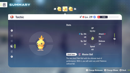 Pokemon Legends ZA Alpha Shiny Torchic 6IV-EV Trained - Pokemon4Ever