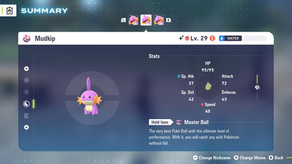 Pokemon Legends ZA Alpha Shiny Mudkip 6IV-EV Trained - Pokemon4Ever