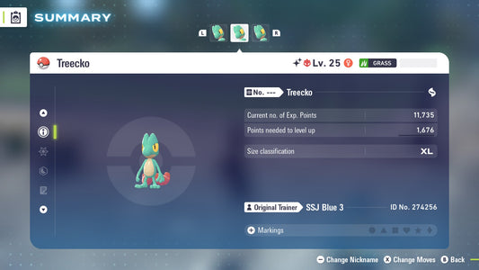 Pokemon Legends ZA Alpha Shiny Treecko 6IV-EV Trained - Pokemon4Ever