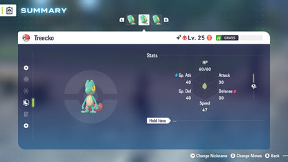 Pokemon Legends ZA Alpha Shiny Treecko 6IV-EV Trained - Pokemon4Ever