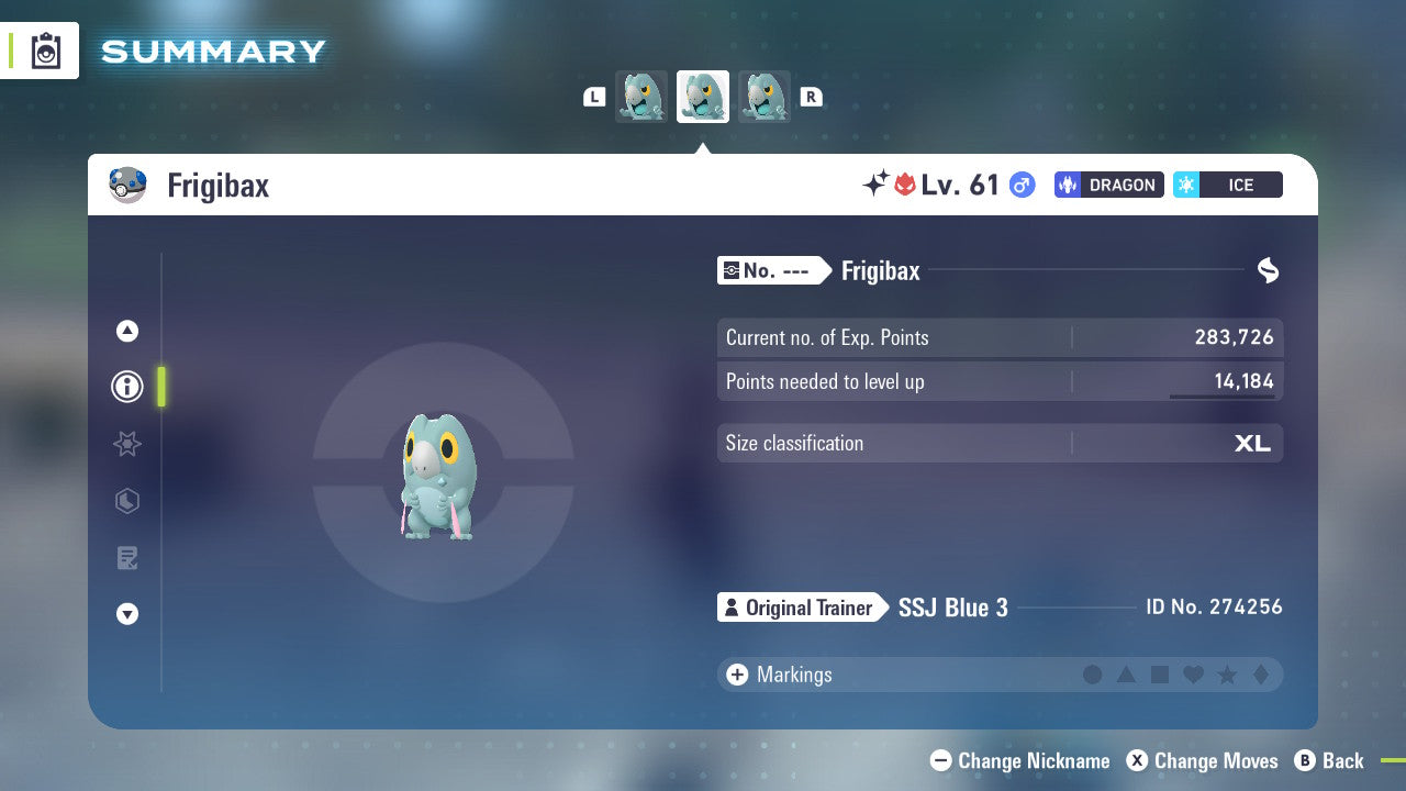 Pokemon Legends ZA Alpha Shiny Frigibax 6IV-EV Trained - Pokemon4Ever