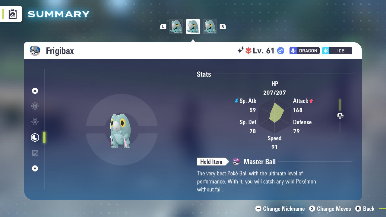 Pokemon Legends ZA Alpha Shiny Frigibax 6IV-EV Trained - Pokemon4Ever