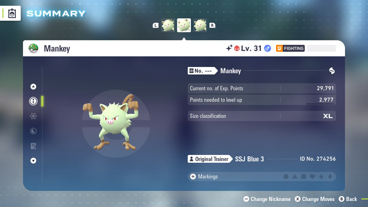 Pokemon Legends ZA Alpha Shiny Mankey 6IV-EV Trained - Pokemon4Ever