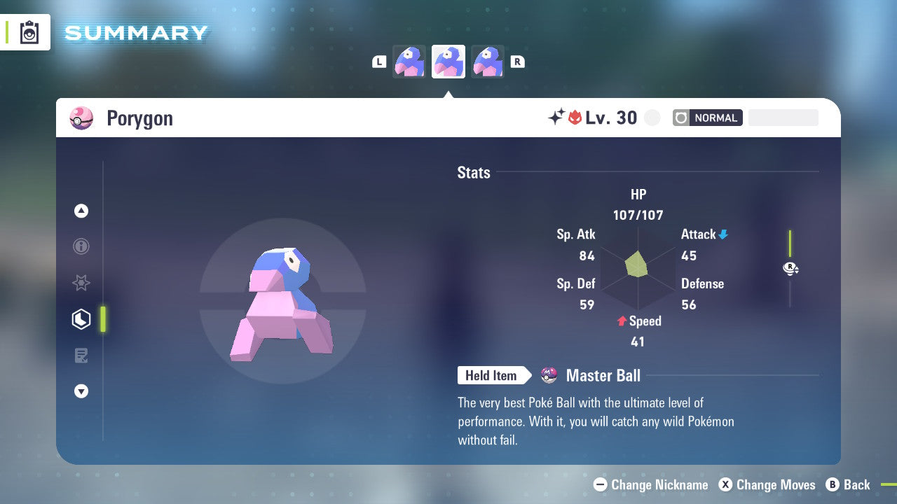Pokemon Legends ZA Alpha Shiny Porygon 6IV-EV Trained - Pokemon4Ever