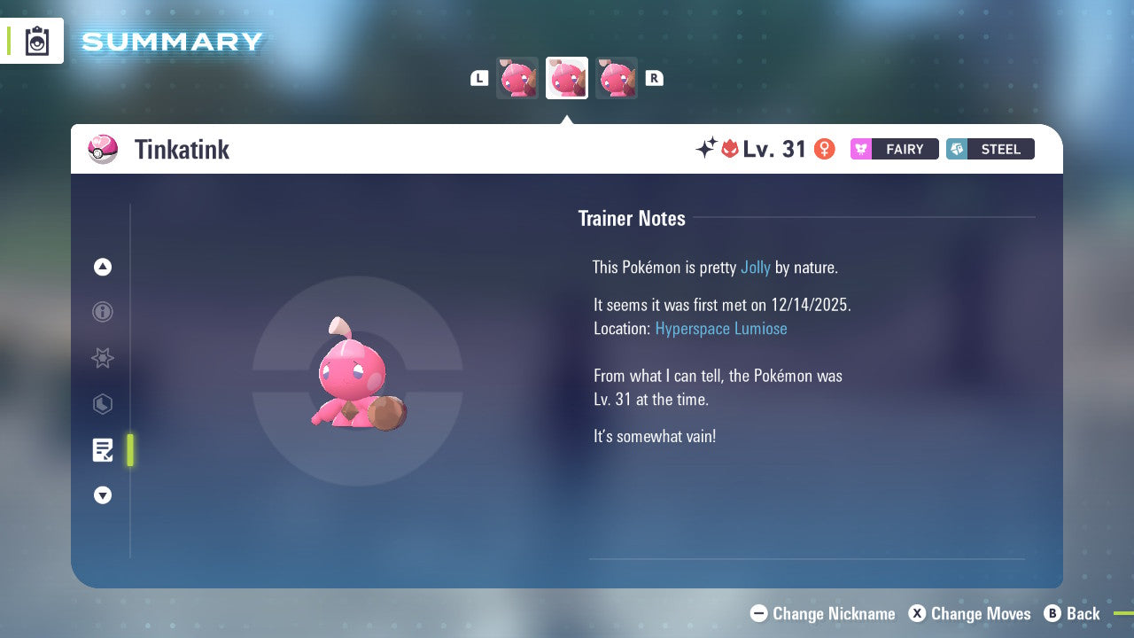 Pokemon Legends ZA Alpha Shiny Tinkatink 6IV-EV Trained - Pokemon4Ever