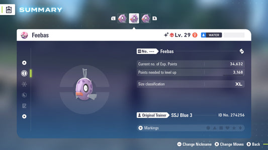 Pokemon Legends ZA Alpha Shiny Feebas 6IV-EV Trained - Pokemon4Ever