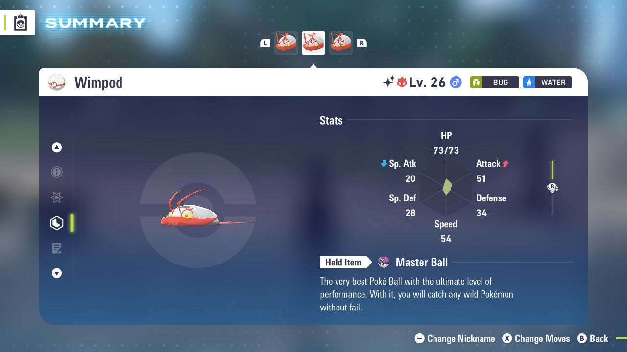 Pokemon Legends ZA Alpha Shiny Wimpod 6IV-EV Trained - Pokemon4Ever