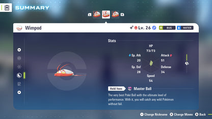 Pokemon Legends ZA Alpha Shiny Wimpod 6IV-EV Trained - Pokemon4Ever