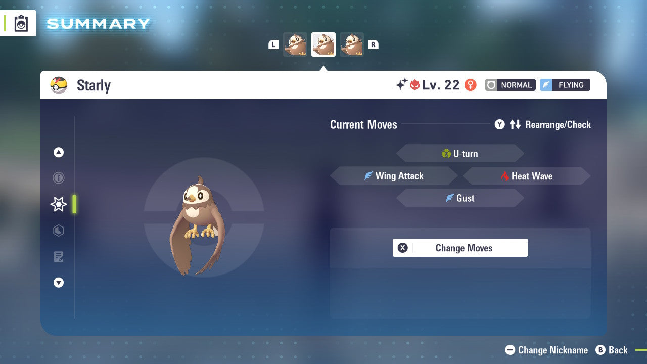 Pokemon Legends ZA Alpha Shiny Starly 6IV-EV Trained - Pokemon4Ever