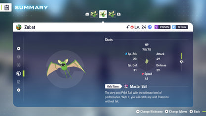 Pokemon Legends ZA Alpha Shiny Zubat 6IV-EV Trained - Pokemon4Ever