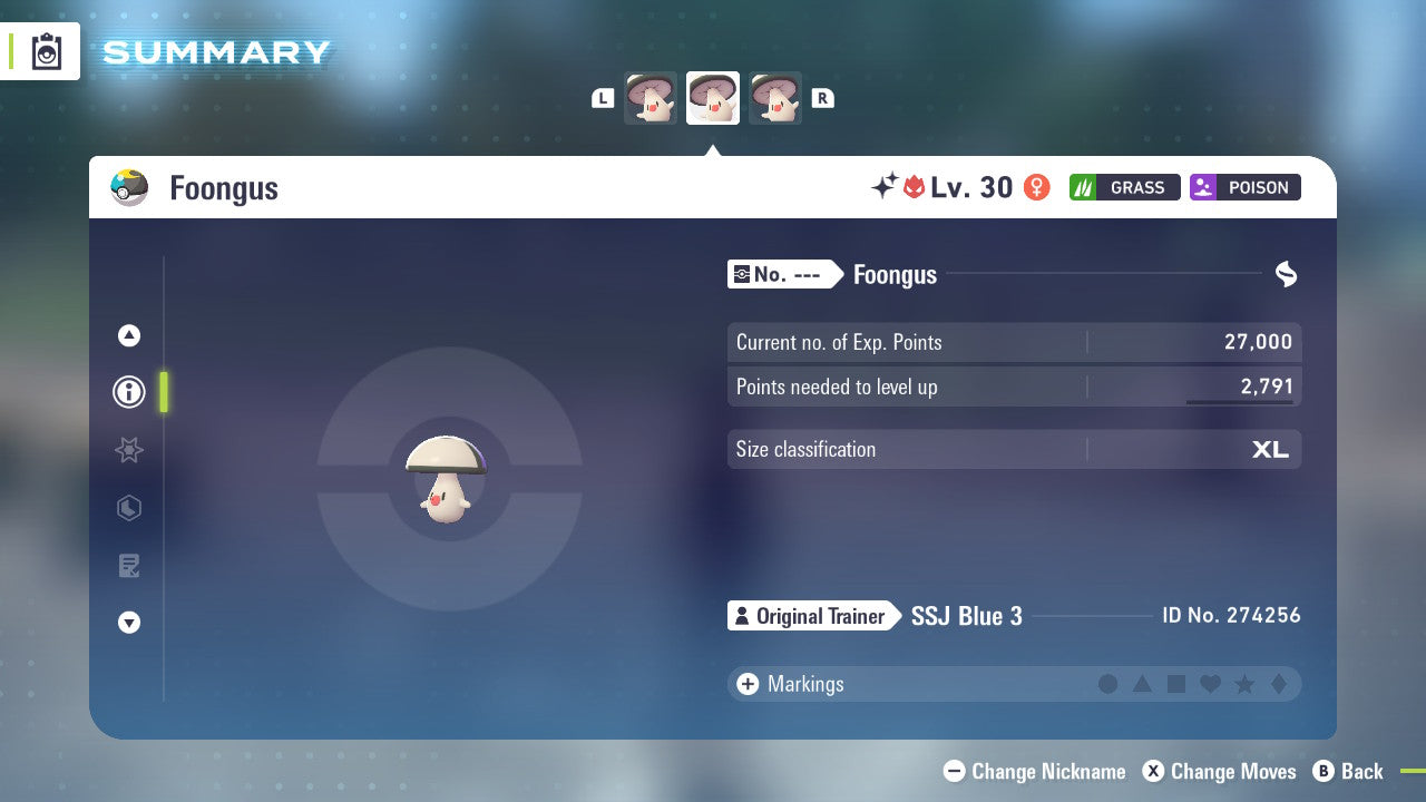 Pokemon Legends ZA Alpha Shiny Foongus 6IV-EV Trained - Pokemon4Ever