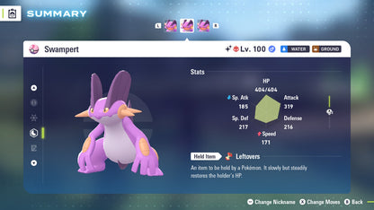 Pokemon Legends ZA Alpha Shiny Swampert 6IV-EV Trained - Pokemon4Ever