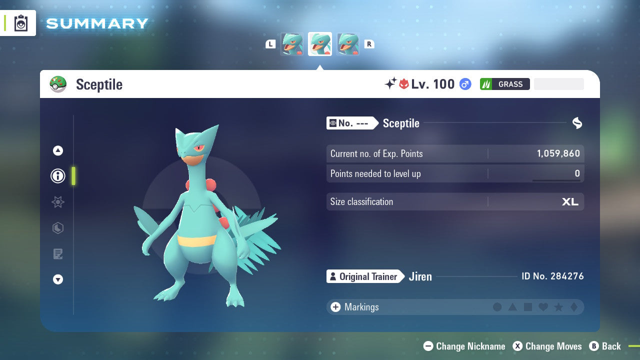 Pokemon Legends ZA Alpha Shiny Sceptile 6IV-EV Trained - Pokemon4Ever