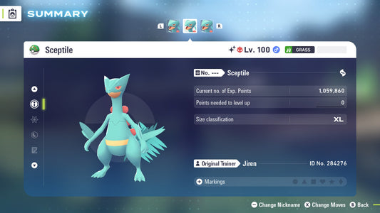 Pokemon Legends ZA Alpha Shiny Sceptile 6IV-EV Trained - Pokemon4Ever