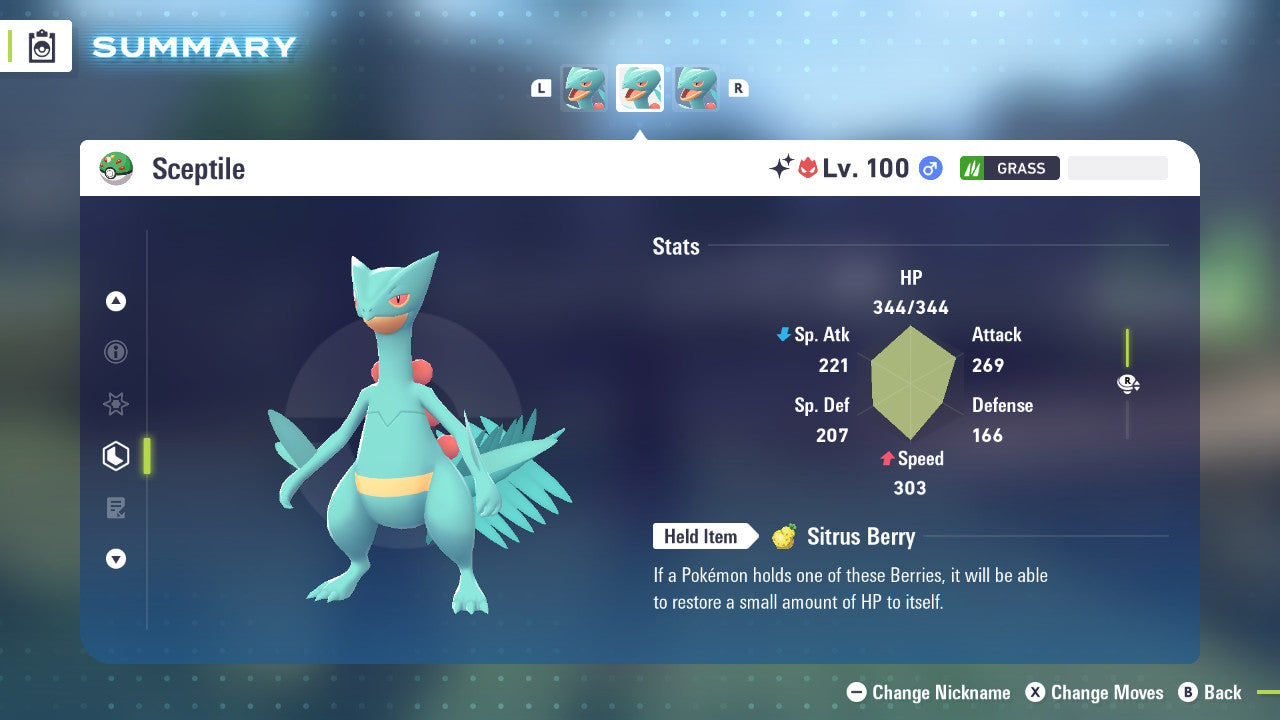 Pokemon Legends ZA Alpha Shiny Sceptile 6IV-EV Trained - Pokemon4Ever