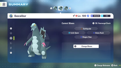 Pokemon Legends ZA Alpha Shiny Baxcalibur 6IV-EV Trained - Pokemon4Ever