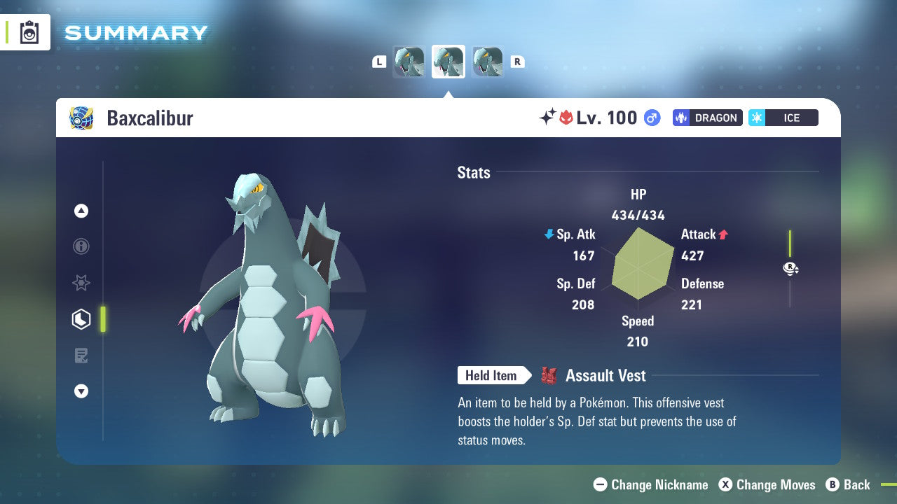 Pokemon Legends ZA Alpha Shiny Baxcalibur 6IV-EV Trained - Pokemon4Ever