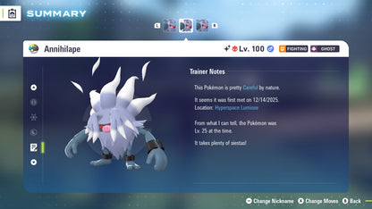 Pokemon Legends ZA Alpha Shiny Annihilape 6IV-EV Trained - Pokemon4Ever