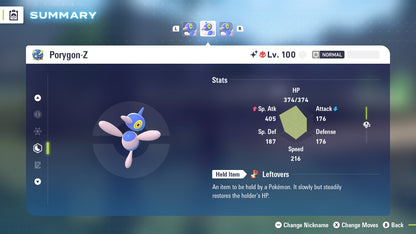 Pokemon Legends ZA Alpha Shiny Porygon-Z 6IV-EV Trained - Pokemon4Ever