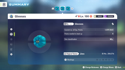 Pokemon Legends ZA Alpha Shiny Glimmora 6IV-EV Trained - Pokemon4Ever