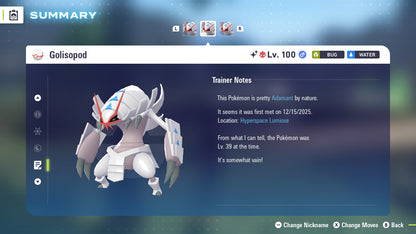 Pokemon Legends ZA Alpha Shiny Golisopod 6IV-EV Trained - Pokemon4Ever