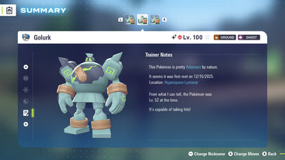 Pokemon Legends ZA Alpha Shiny Golurk 6IV-EV Trained - Pokemon4Ever