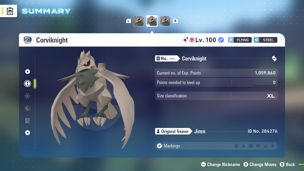 Pokemon Legends ZA Alpha Shiny Corviknight 6IV-EV Trained - Pokemon4Ever