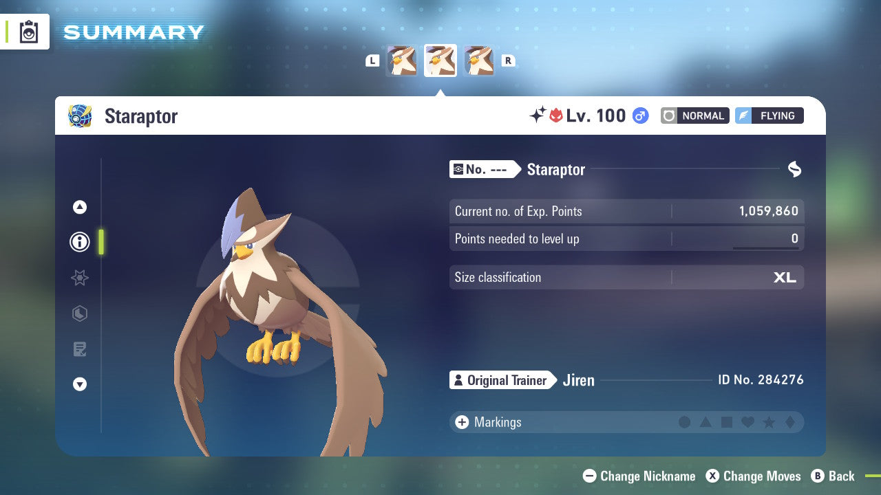 Pokemon Legends ZA Alpha Shiny Staraptor 6IV-EV Trained - Pokemon4Ever