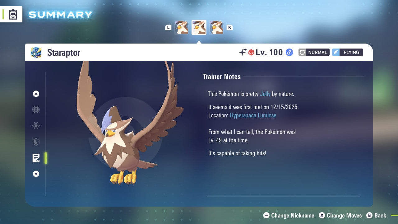 Pokemon Legends ZA Alpha Shiny Staraptor 6IV-EV Trained - Pokemon4Ever