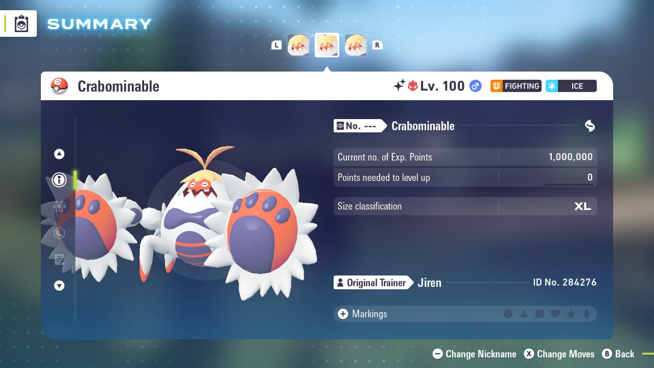 Pokemon Legends ZA Alpha Shiny Crabominable 6IV-EV Trained - Pokemon4Ever