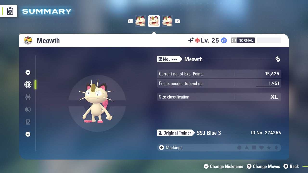 Pokemon Legends ZA Alpha Shiny Meowth 6IV-EV Trained - Pokemon4Ever