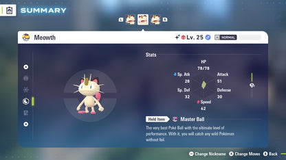 Pokemon Legends ZA Alpha Shiny Meowth 6IV-EV Trained - Pokemon4Ever