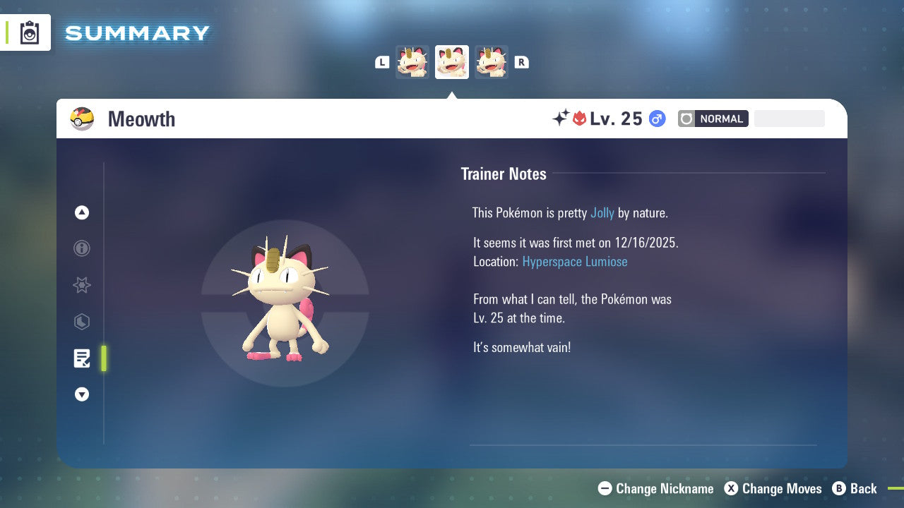 Pokemon Legends ZA Alpha Shiny Meowth 6IV-EV Trained - Pokemon4Ever