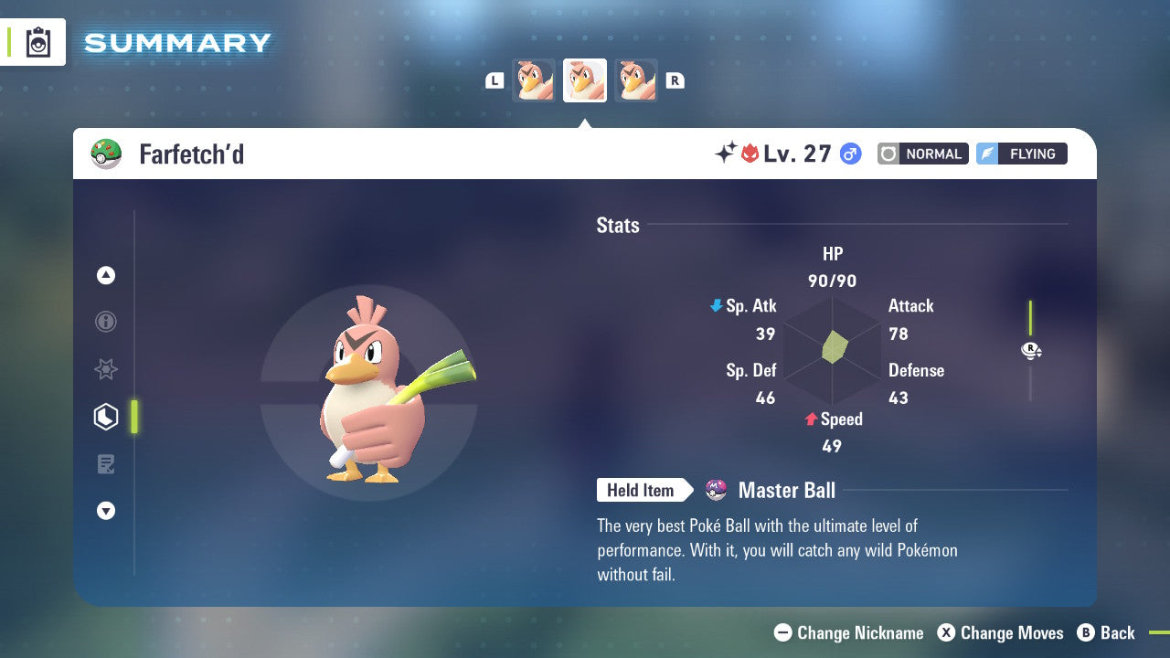 Pokemon Legends ZA Alpha Shiny Farfetch’d 6IV-EV Trained - Pokemon4Ever