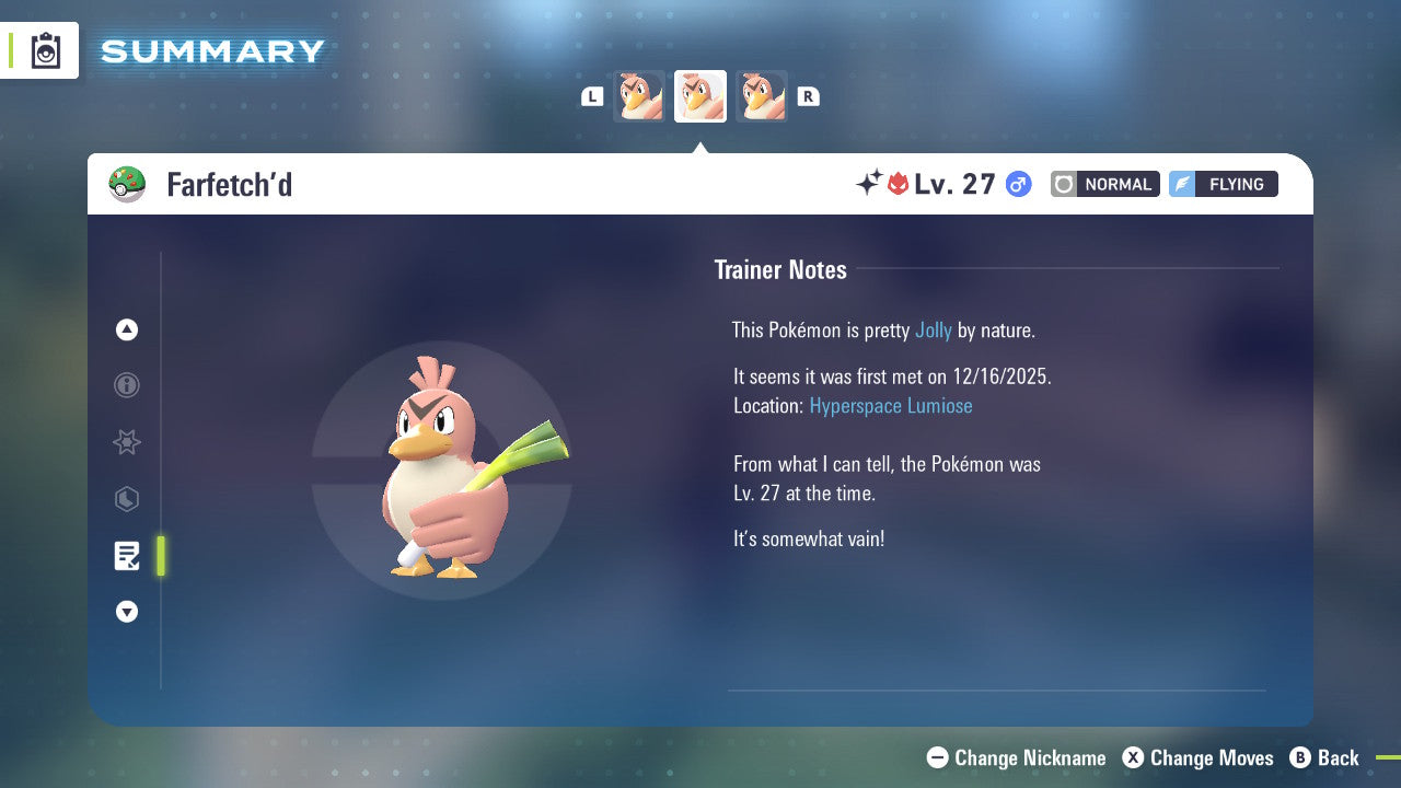 Pokemon Legends ZA Alpha Shiny Farfetch’d 6IV-EV Trained - Pokemon4Ever