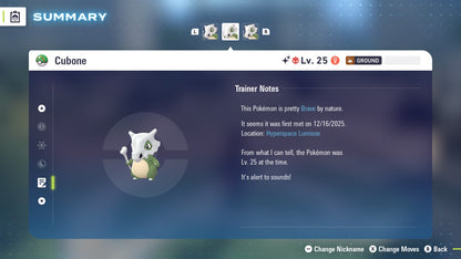 Pokemon Legends ZA Alpha Shiny Cubone 6IV-EV Trained - Pokemon4Ever