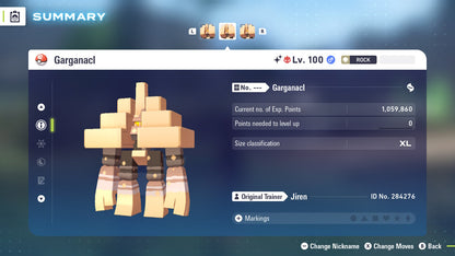 Pokemon Legends ZA Alpha Shiny Garganacl 6IV-EV Trained