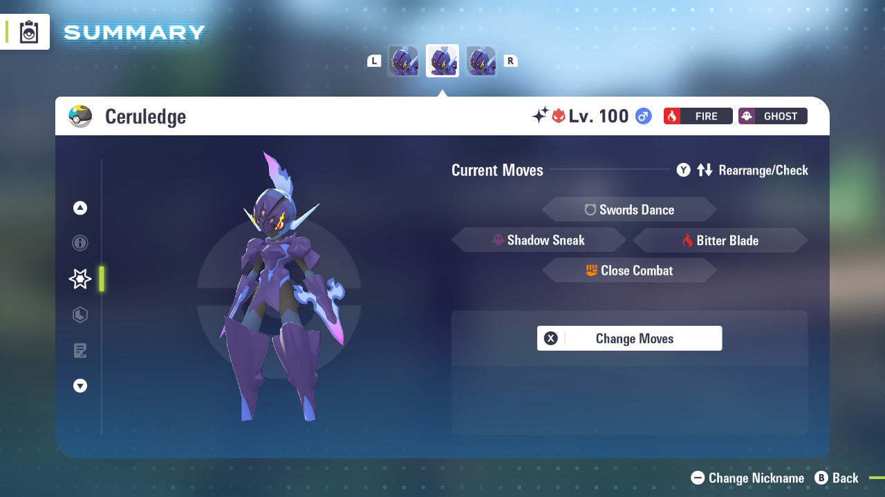 Pokemon Legends ZA Alpha Shiny Ceruledge 6IV-EV Trained