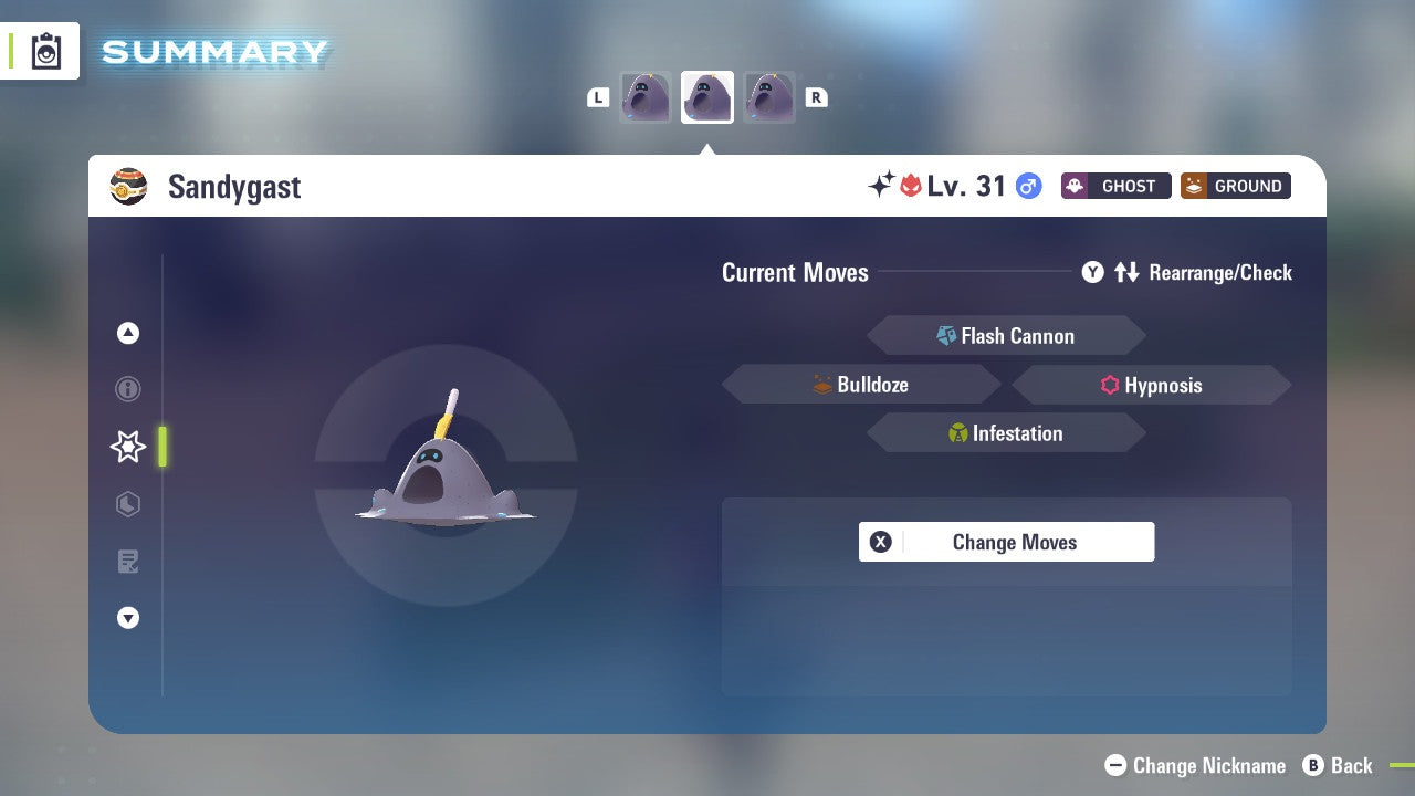 Pokemon Legends ZA Alpha Shiny Sandygast 6IV-EV Trained