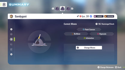 Pokemon Legends ZA Alpha Shiny Sandygast 6IV-EV Trained